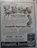 1918 Campbells Soup Asparagus Ad
