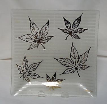 Pair of FRED PRESS pressed glass trays