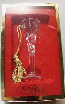 Gorham crystal cordial ornament with eh 2000