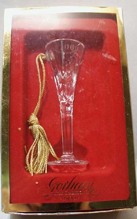 Gorham crystal cordial ornament with eh 2000