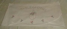 Hand Embroidered Tablecloth Cover or Holder