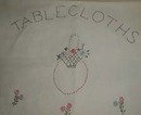 Hand Embroidered Tablecloth Cover or Holder