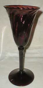 Amethyst vase handblown applied stem