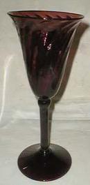 Amethyst vase handblown applied stem