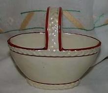 Czech Lusterware basket pearlized