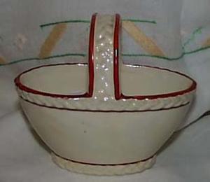 Czech Lusterware basket pearlized