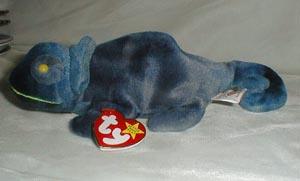 Ty Beanie Baby, Rainbow Chameleon with Iggy