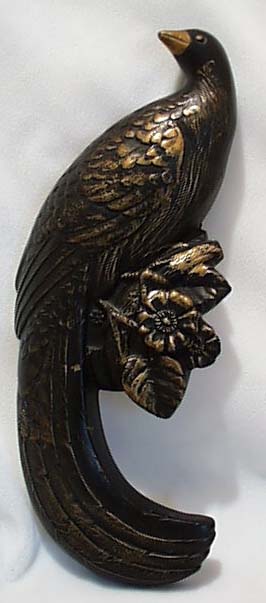 Black & Gold Bird of Paradise 1958 Plaster