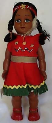 Indian vinyl, jointed doll