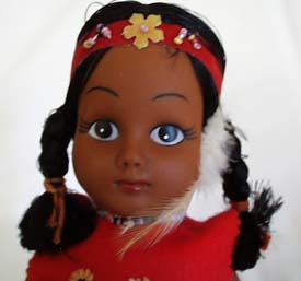 Indian vinyl, jointed doll
