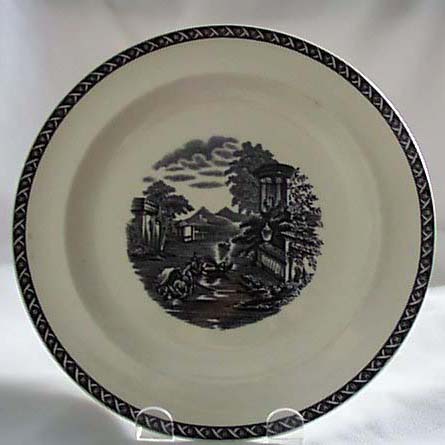 Wedgwood Eturia Greek scene black/white plate