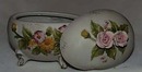 Lefton Porcelain Egg, Delicate roses