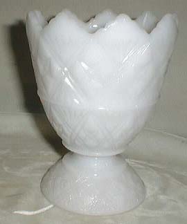 E.O. Brody Co. star vase in white milk glass
