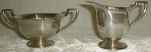 T&T #46 Creamer & Sugar, silverplated