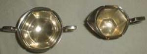 T&T #46 Creamer & Sugar, silverplated