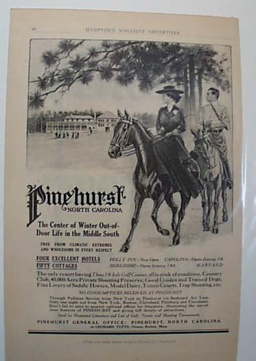 Pinehurst North Carolina Resort Ad 1911