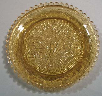 Summitt glass cup plate in amber