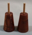 Cedar Wood Churn Salt & Pepper Shakers