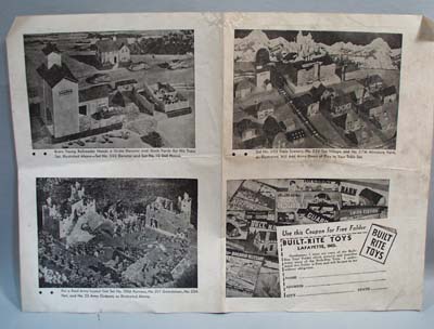 Built RiteToy Layout Sheet 30's or Early 40's