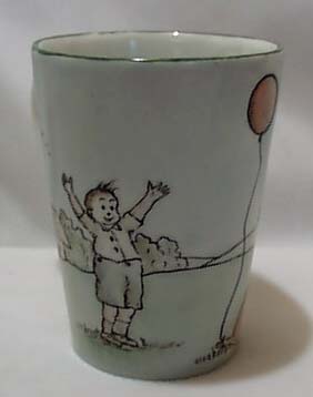 Heinrich porcelain hp boy & dog mug