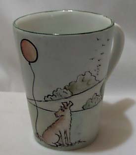 Heinrich porcelain hp boy & dog mug