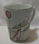 Heinrich porcelain hp boy & dog mug