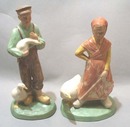 Dutch Couple With Geese Milk Glaze Wash