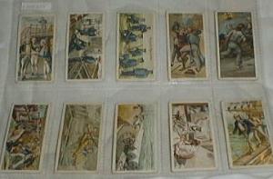 Players Cigarette cards 10 of them from the Life on Board the Man of War