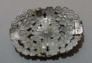 Blue Shoe Button In Silver tone