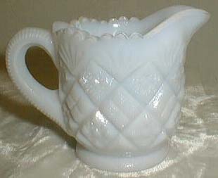 Milk Glass Opalescent Individual Creamer