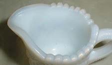 Milk Glass Opalescent Individual Creamer