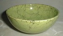Splatterware cereal bowl in green and black