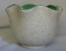 Splatterware planter in green and white