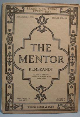 The Mentor Magazine Rembrandt 1916