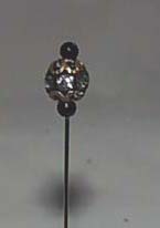 Hat Pin, rhinestone ball with ornate look