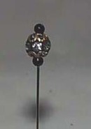 Hat Pin, rhinestone ball with ornate look