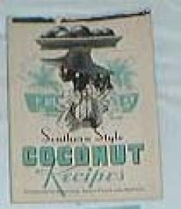 Southern Style Coconut recipes, features Bakers coconut, 1937