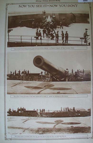 Guns in its pit at Fort Wright on Fishers Island Picture
