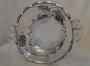 Silver City Glass Co.bowl. Silver leaves