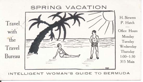 Travel agency ink blotter, 1930-40 era