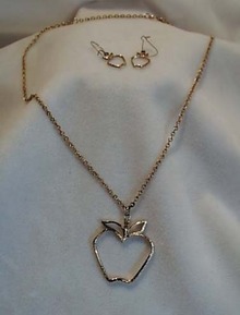 Sarah Coventry Apple Pendant & Earrings