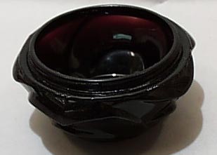 Black Glass Small Dish Amethyst Black