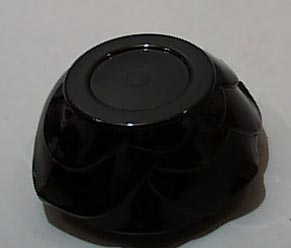 Black Glass Small Dish Amethyst Black