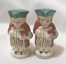 Colonial Dressed Ceramic Salt & Pepper, toby