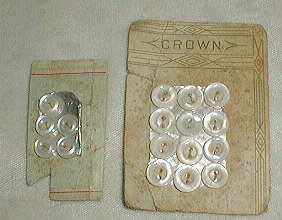 Shell shirt buttons by Crown
