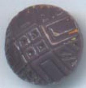 Carved Glass Button in purple