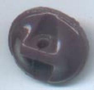 Carved Glass Button in purple