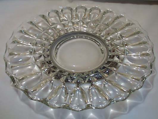 Silver Plated Bottom On Crystal Tray