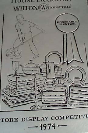 Wilton Pewter Store Award 1974