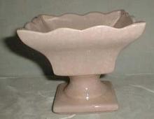 Mottled pink footed vase, very elegant